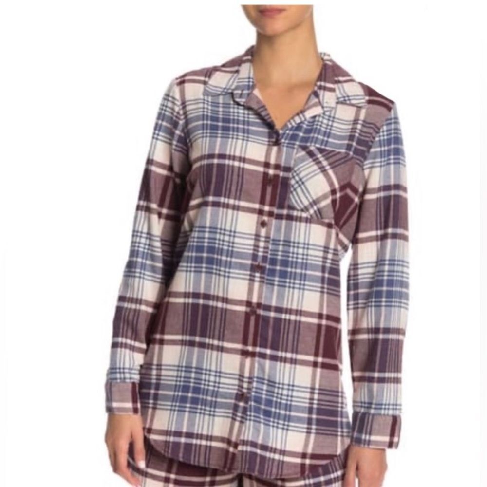 Free Press flannel sleep Shirt size S